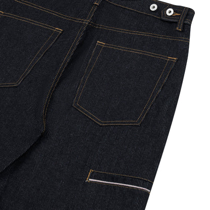 AA RIB DENIM PANTS // BLACK