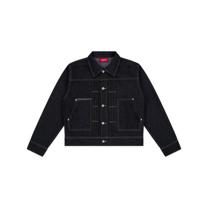 AA RIB DENIM JACKET // BLACK
