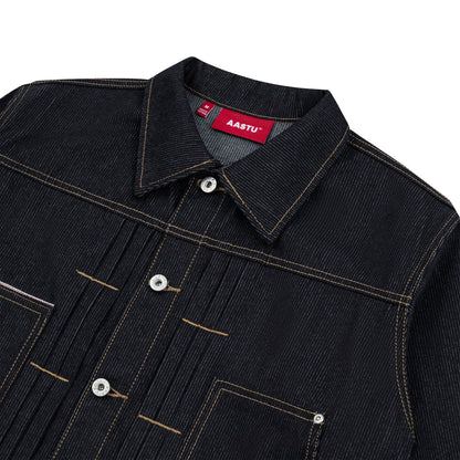 AA RIB DENIM JACKET // BLACK