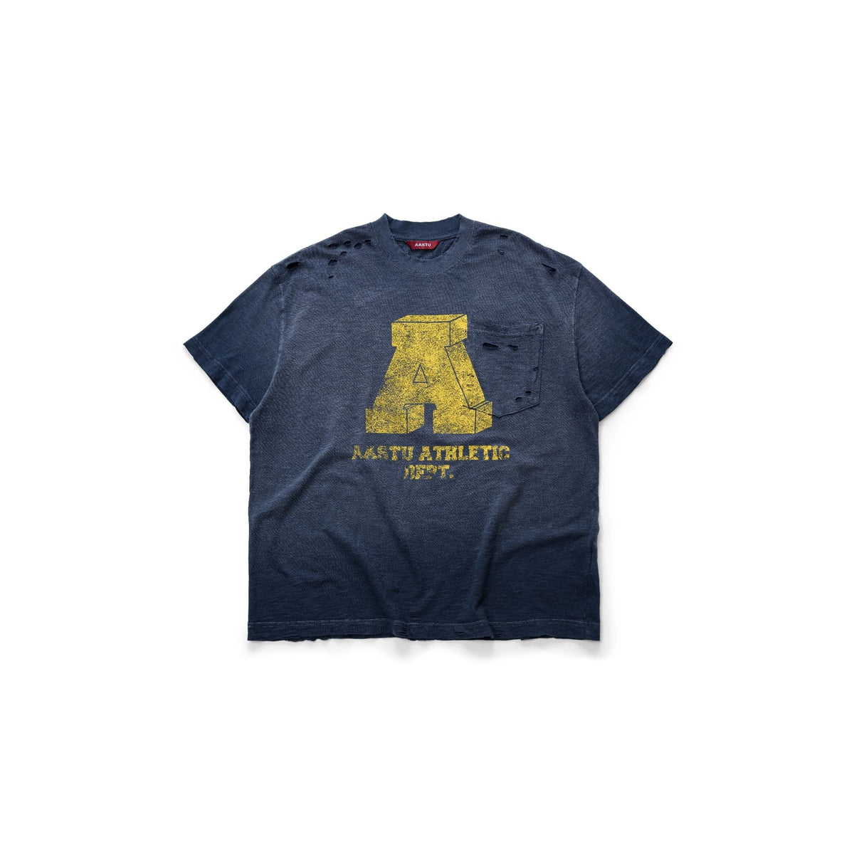 AA POCKET SUNFADE TEE // NAVY