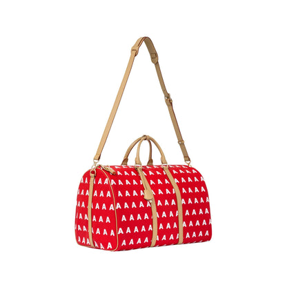 AA EMBROIDERED LOGO BOSTON BAG // RED