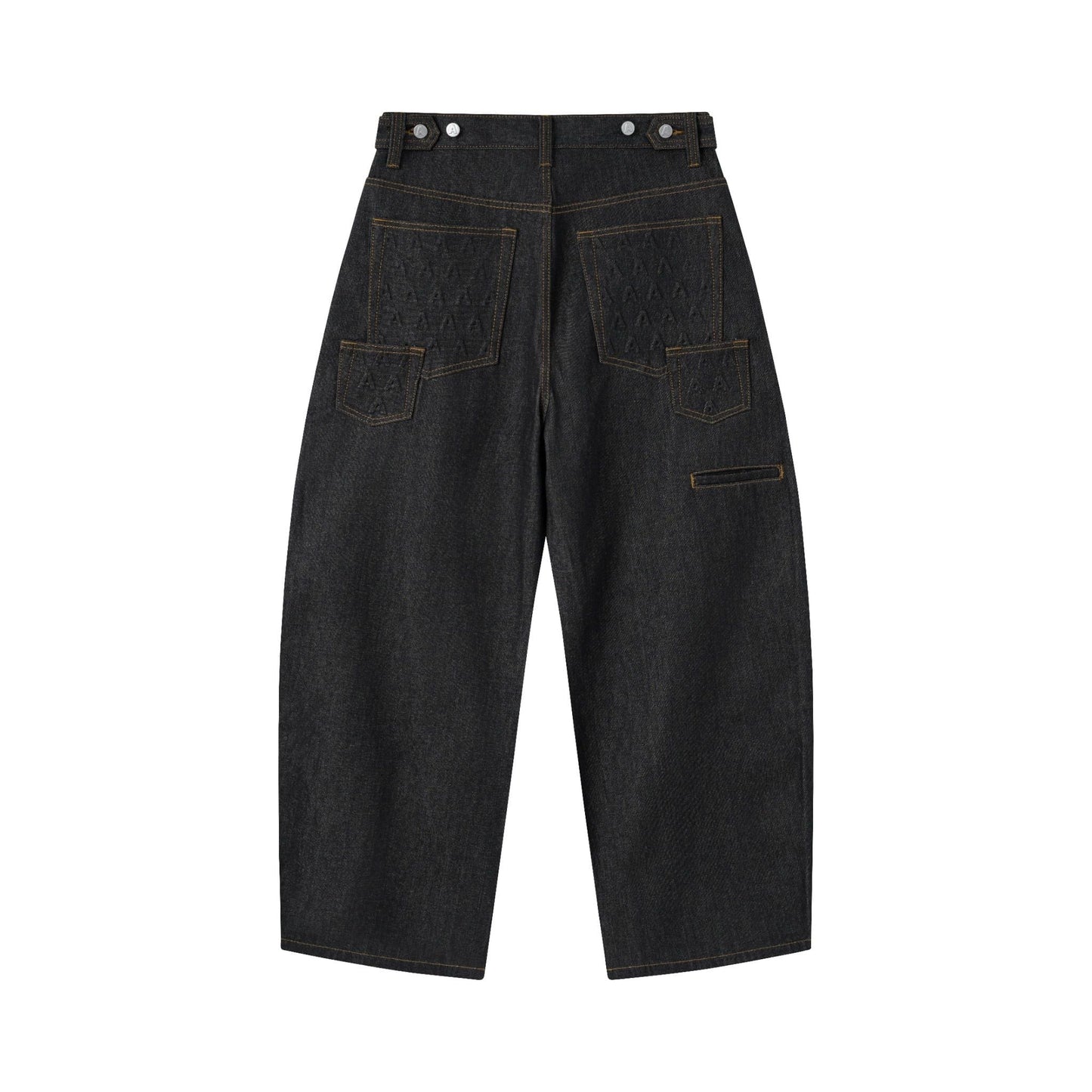 AA RAW DENIM PLEATED PANTS // BLACK