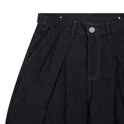 AA RAW DENIM PLEATED PANTS // INDIGO