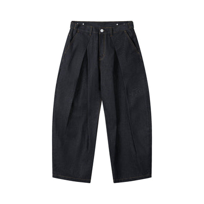 AA RAW DENIM PLEATED PANTS // INDIGO