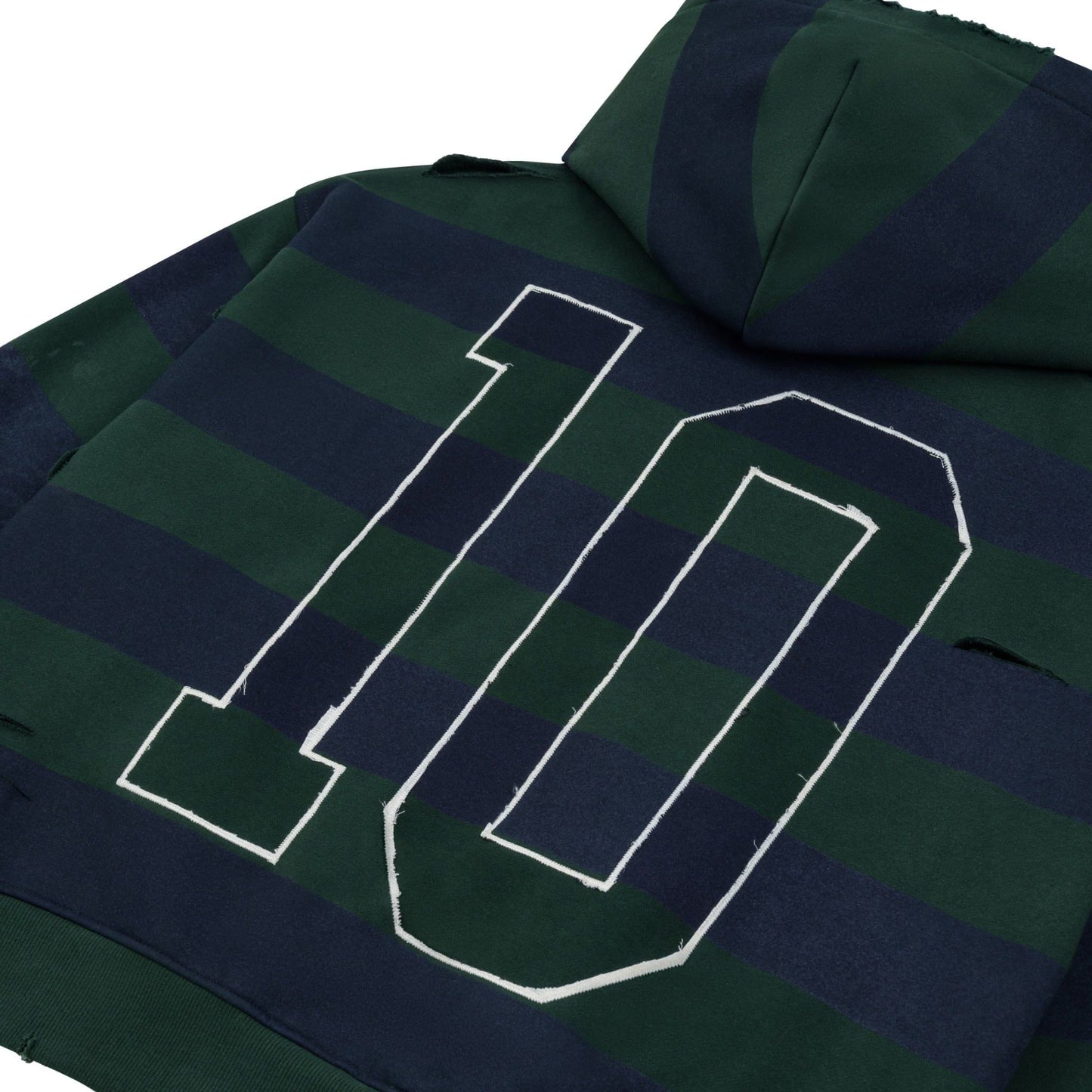 AA CLASSIC STRIPED NAVY HOODIE WASHED // GREEN