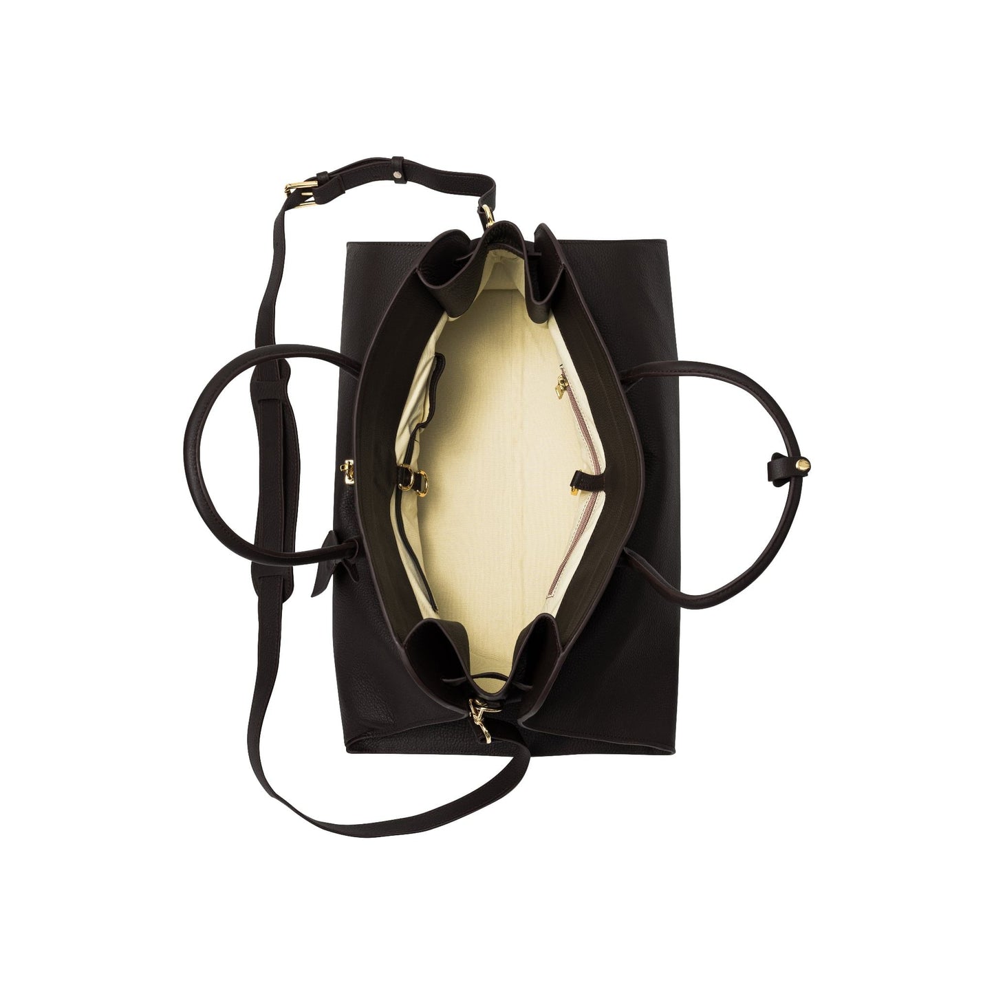 AASTU CARRYALL BAG // BROWN MILL / GOLD