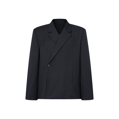 AA STRIPED BLAZER // GREY