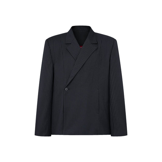 AA STRIPED BLAZER // GREY