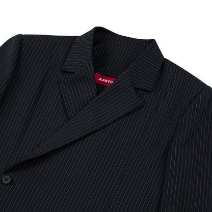 AA STRIPED BLAZER // GREY