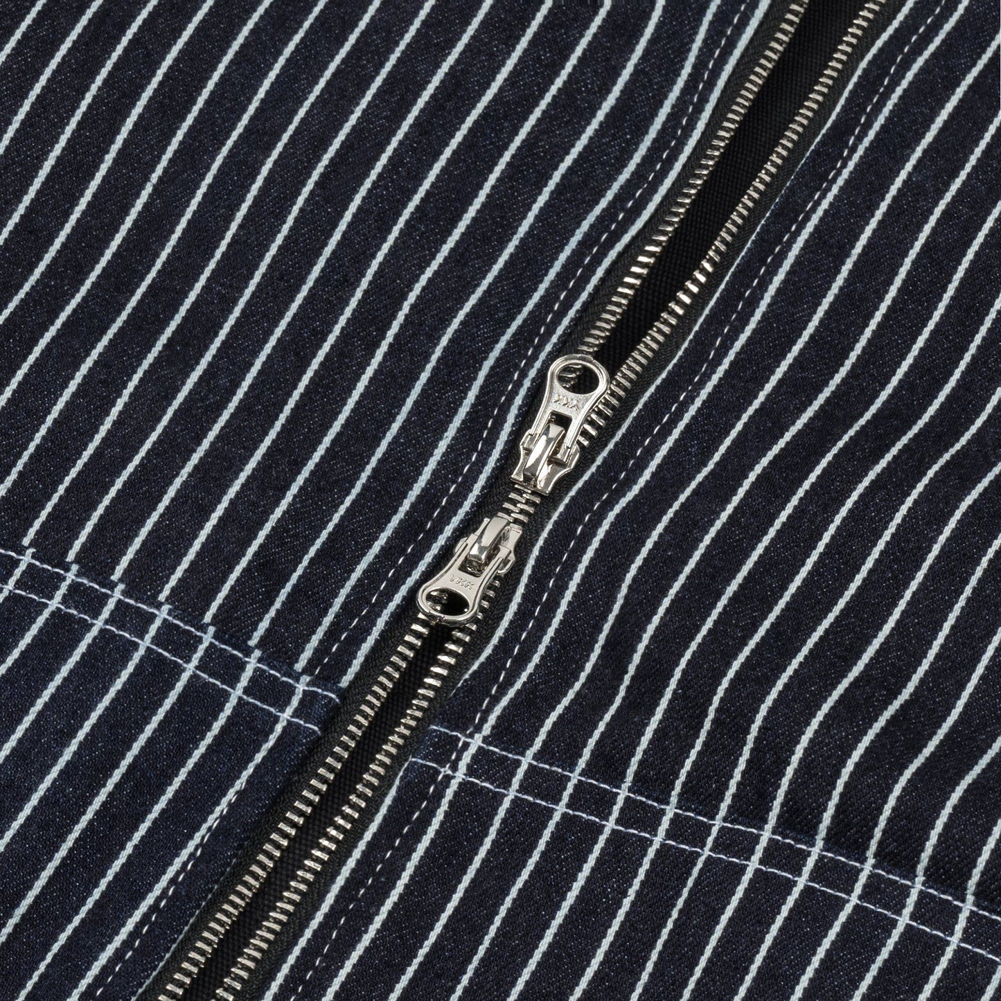 AASTU SIGNATURE STRIPED DENIM HOODIE // BLUE