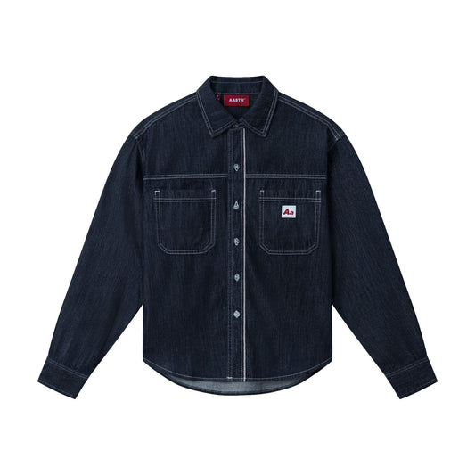 AA SELVEDGE DENIM SHIRT // NAVY