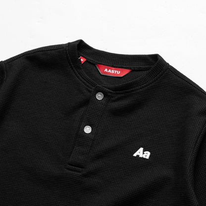AA WAFFLE TEE // BLACK