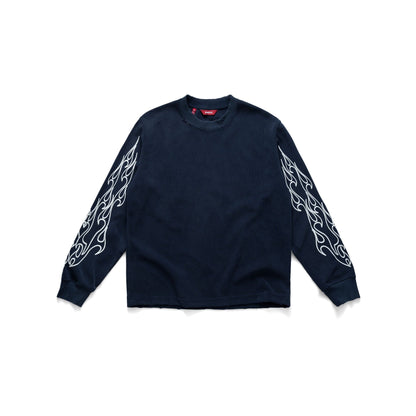 AA FIRE GARMENT WASHED LONG SLEEVE // NAVY