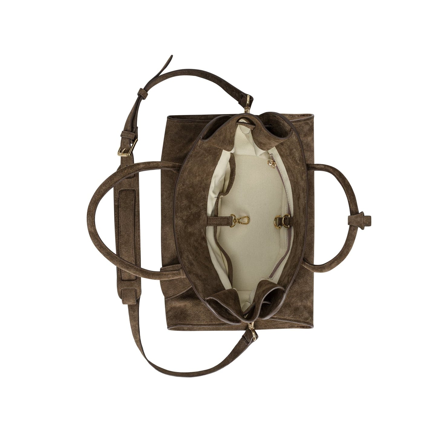 AASTU CARRYALL SUEDE LEATHER BAG GOLD // WARM TAN