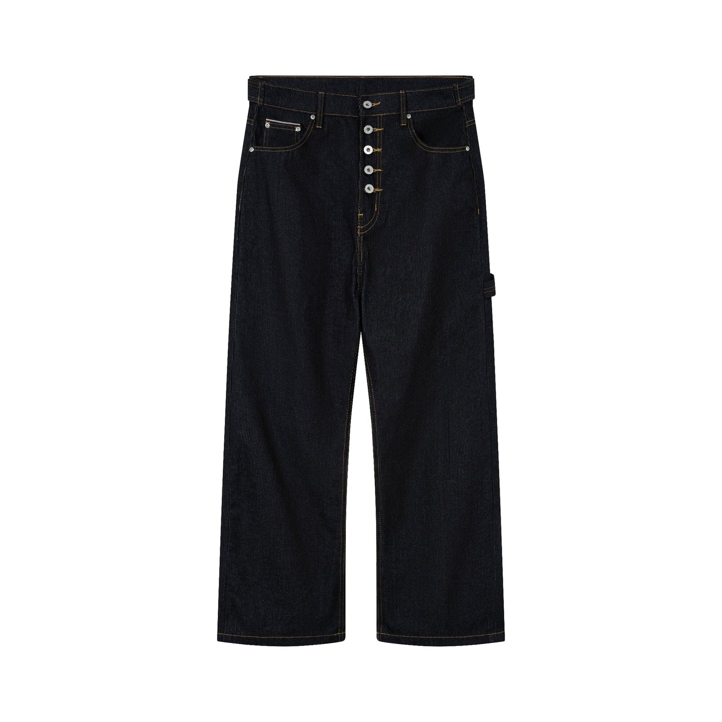 AA RIB DENIM PANTS // BLACK