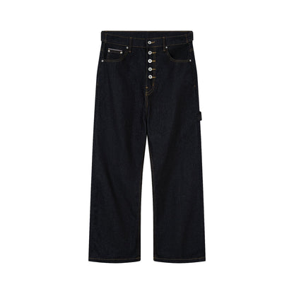 AA RIB DENIM PANTS // BLACK