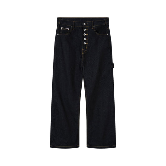 AA RIB DENIM PANTS // BLACK