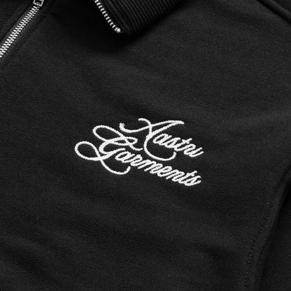 AASTU GARMENT QUARTER ZIP // BLACK