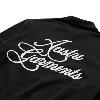 AASTU GARMENT QUARTER ZIP // BLACK