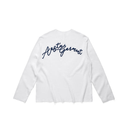 GARMENT WAFFLE LONG SLEEVE // WHITE
