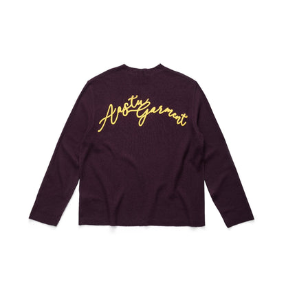 GARMENT WAFFLE LONG SLEEVE // RED RUM