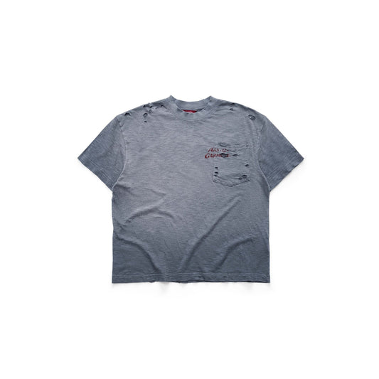 AA FIRE GARMENT POCKET SUNFADE TEE // GREY