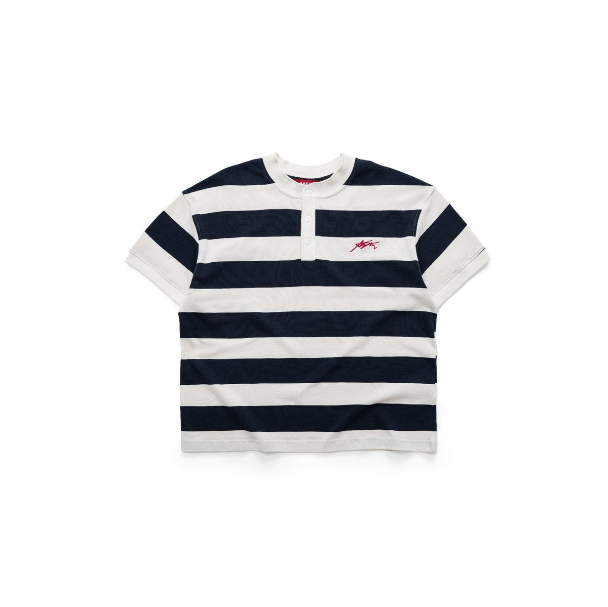 AA SIGNATURE HENLEY TEE // NAVY STRIPED