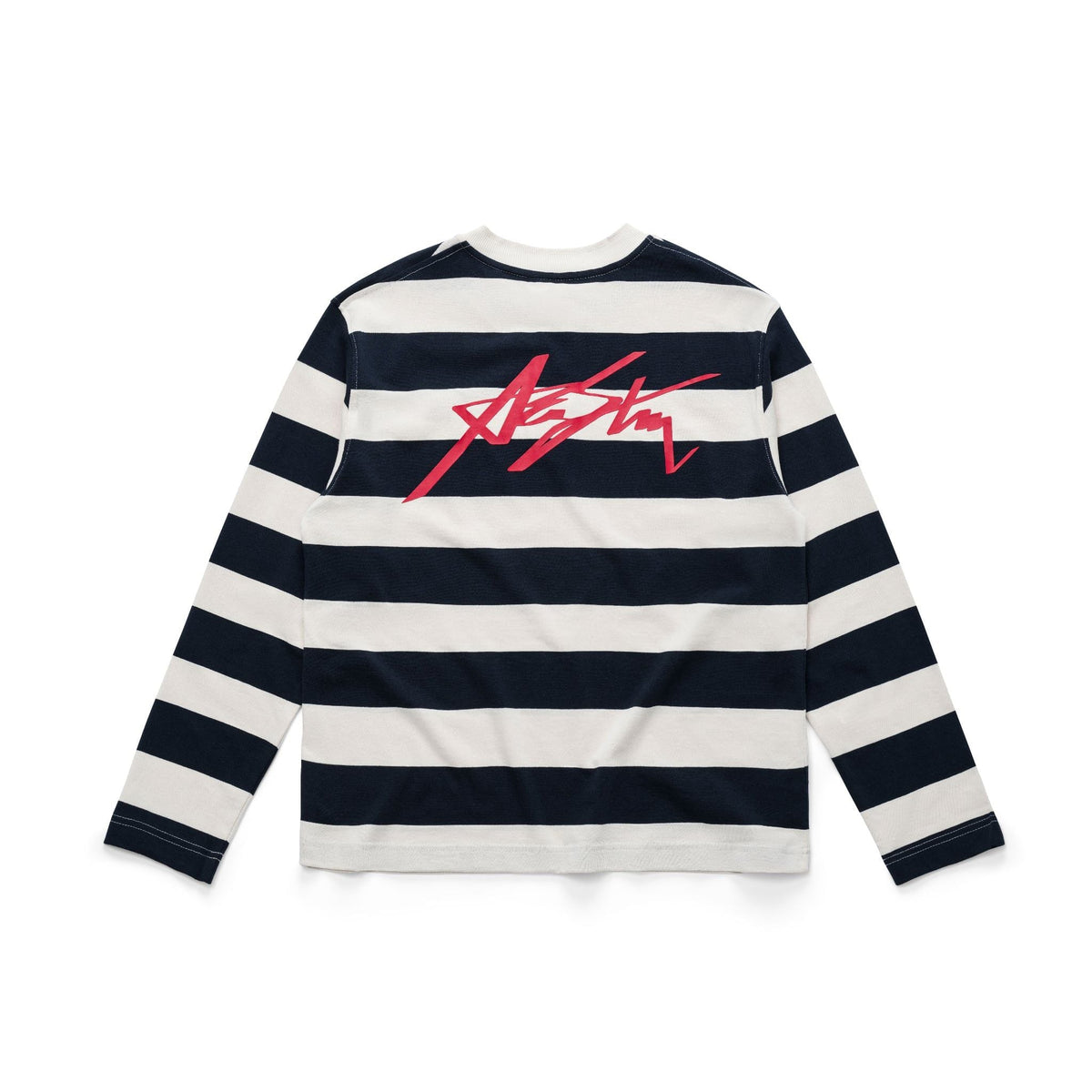 AA SIGNATURE HENLEY LONGSLEEVE // NAVY STRIPED