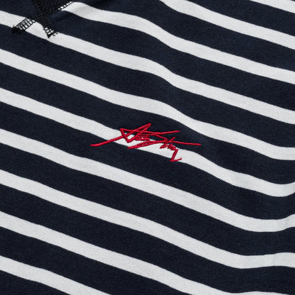 AASTU SIGNATURE STRIPED BLACK TEE // WHITE