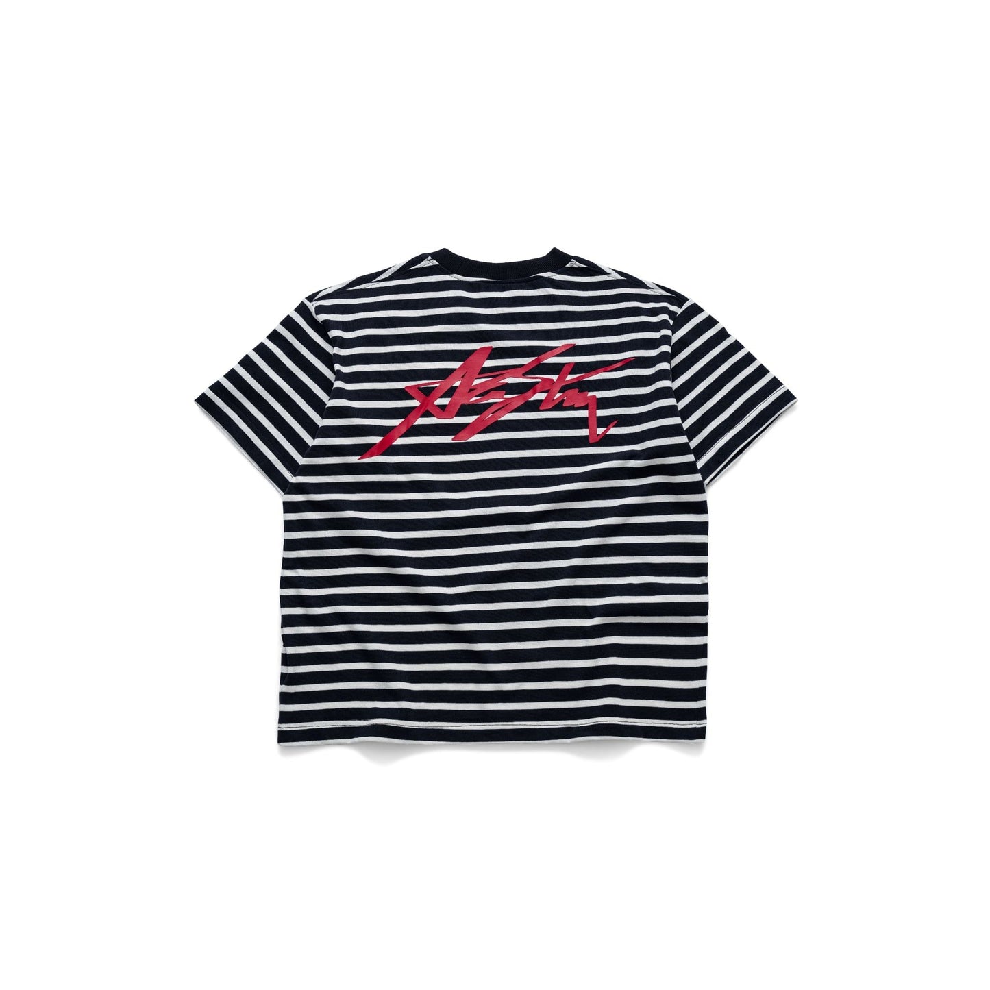 AASTU SIGNATURE STRIPED BLACK TEE // WHITE