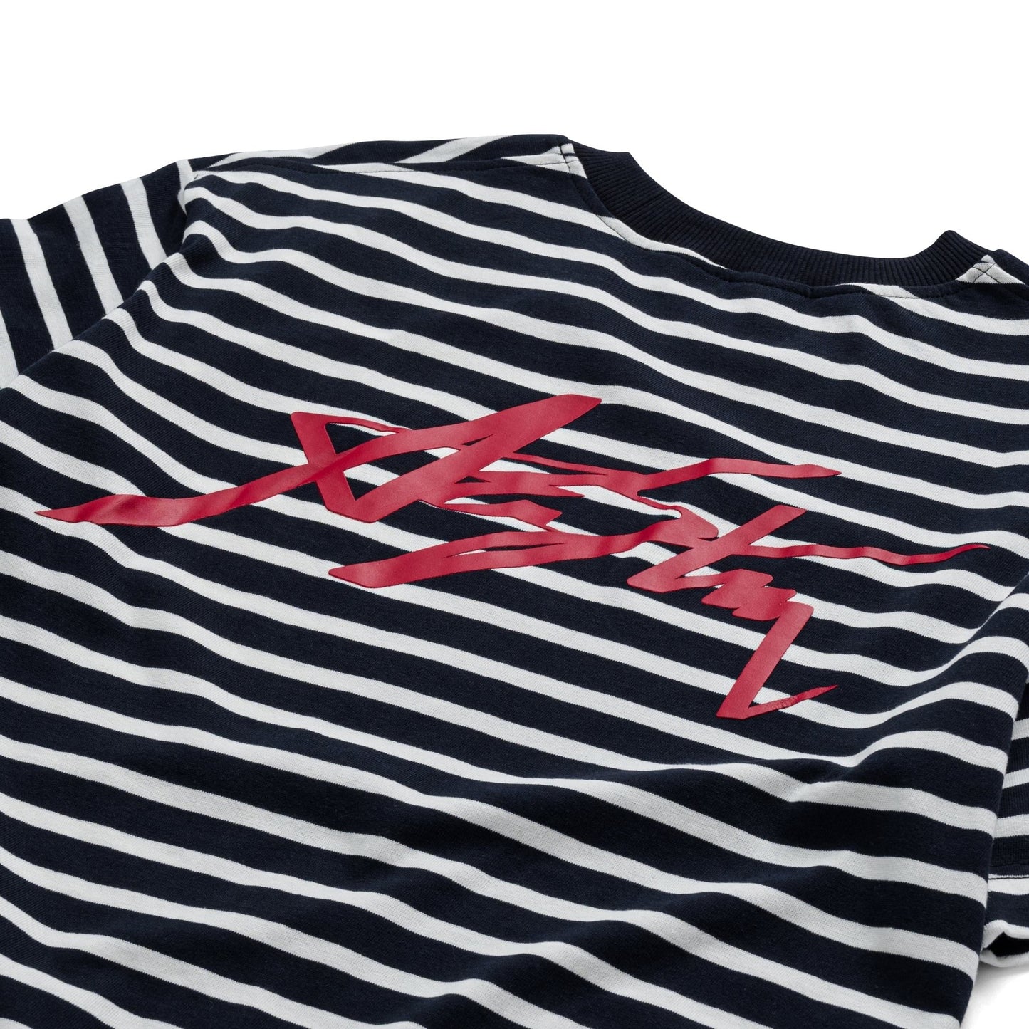 AASTU SIGNATURE STRIPED BLACK TEE // WHITE