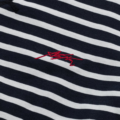AASTU SIGNATURE STRIPED BLACK LONG SLEEVE // WHITE