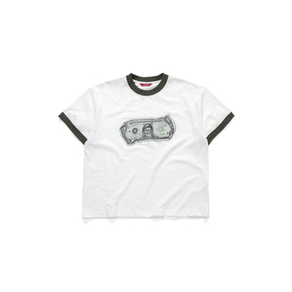 AA DOLLAR BOY RINGER TEE // WHITE