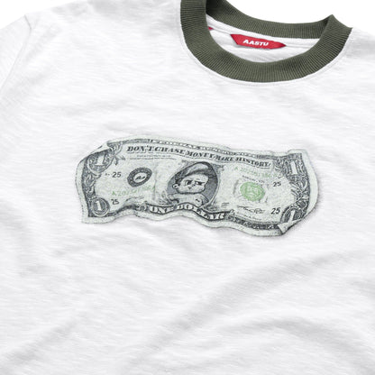 AA DOLLAR BOY RINGER TEE // WHITE