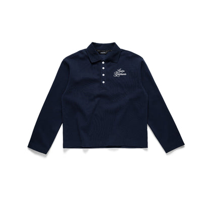 AASTU GARMENT LONG SLEEVE POLO // NAVY