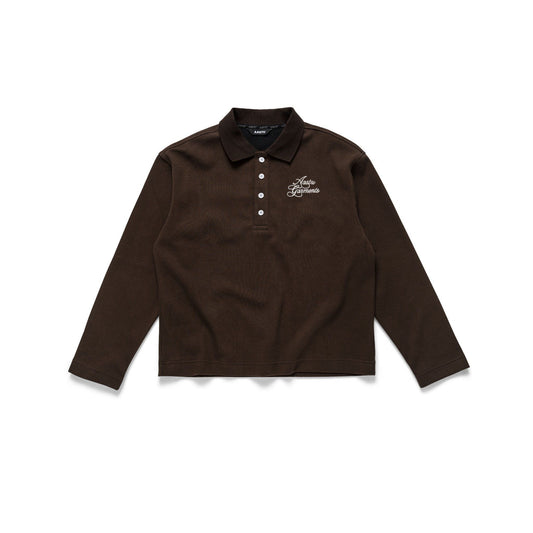 AASTU GARMENT LONG SLEEVE POLO // BROWN