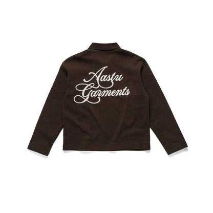 AASTU GARMENT LONG SLEEVE POLO // BROWN