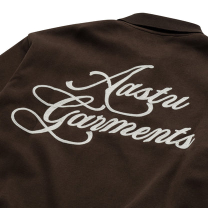 AASTU GARMENT LONG SLEEVE POLO // BROWN