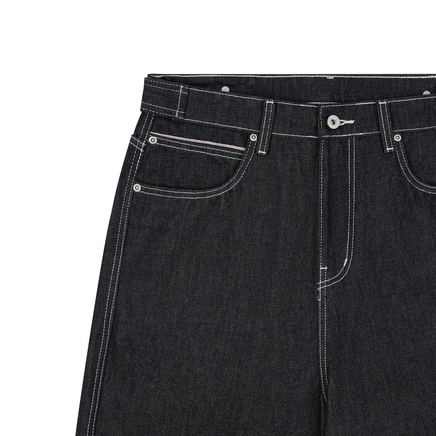 AA RAW DENIM MULTI POCKET PANTS // BLACK