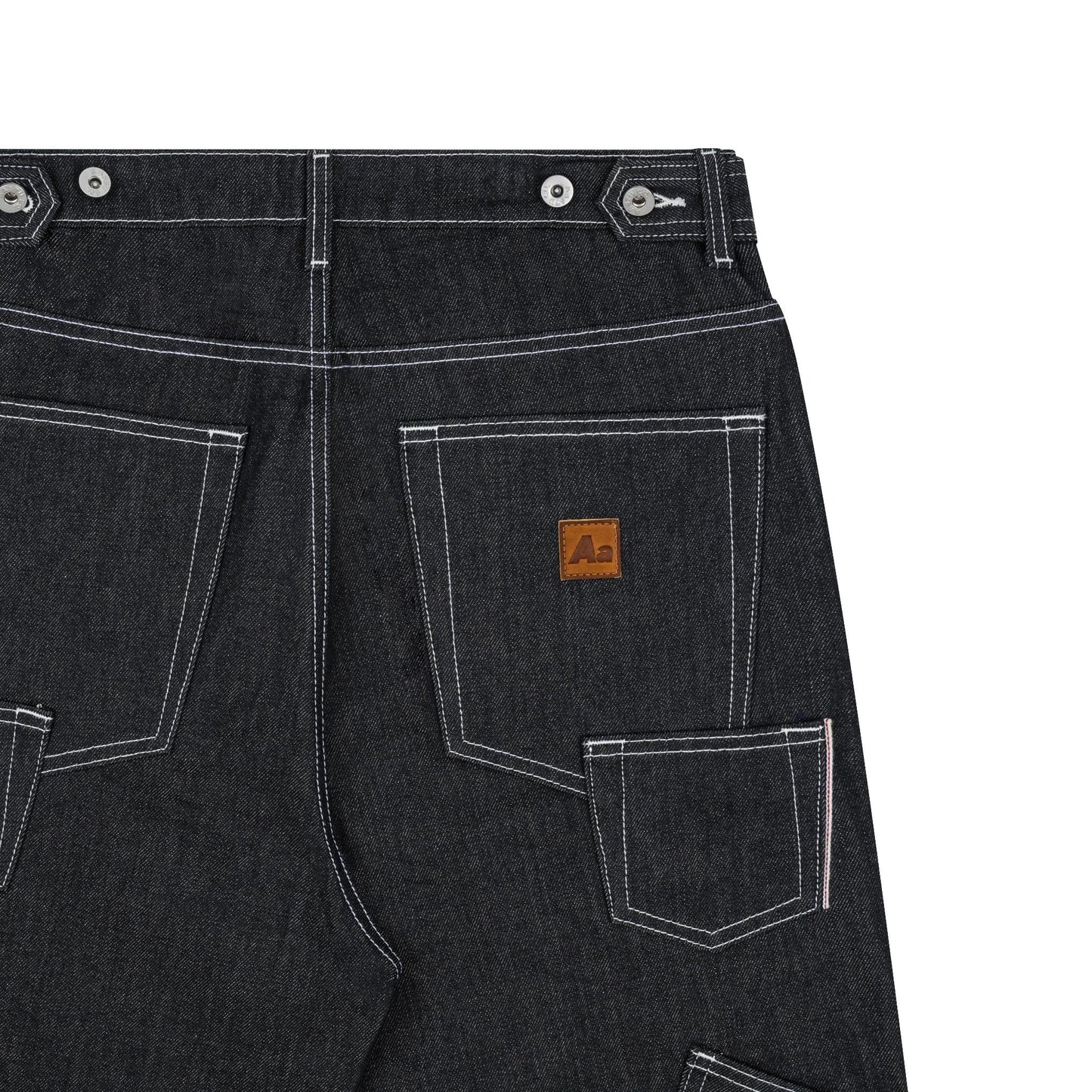 AA RAW DENIM MULTI POCKET PANTS // BLACK