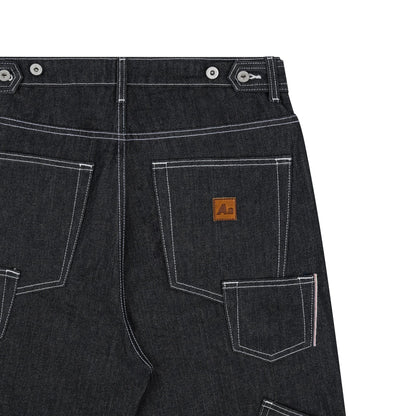 AA RAW DENIM MULTI POCKET PANTS // BLACK