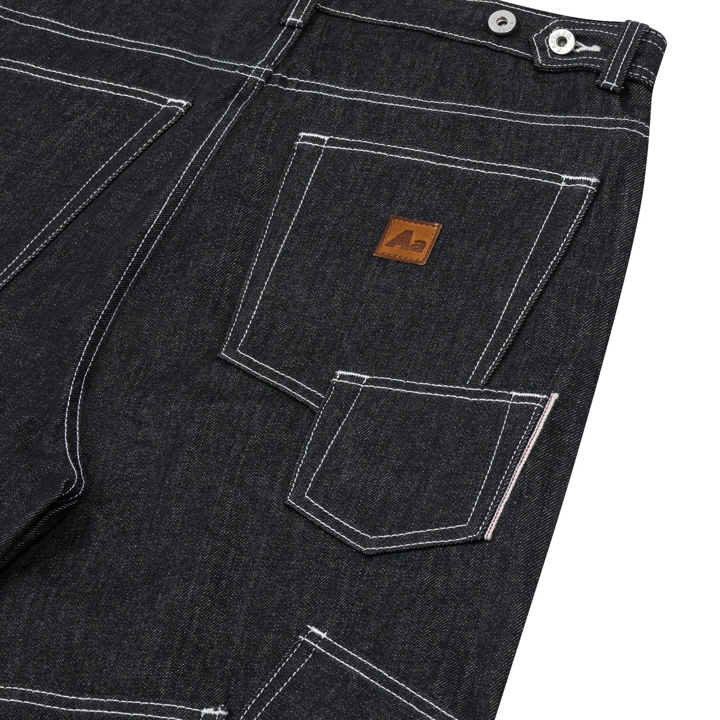AA RAW DENIM MULTI POCKET PANTS // BLACK