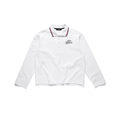 AASTU GARMENT LONG SLEEVE POLO // WHITE