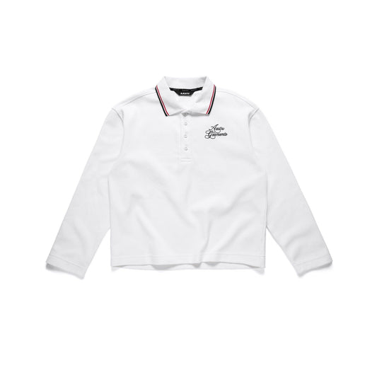 AASTU GARMENT LONG SLEEVE POLO // WHITE