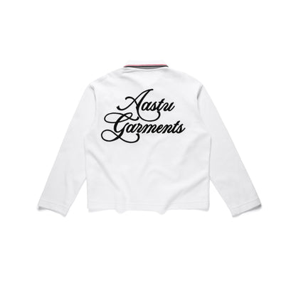 AASTU GARMENT LONG SLEEVE POLO // WHITE
