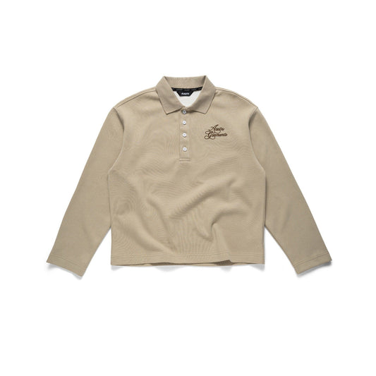 AASTU GARMENT LONG SLEEVE POLO // BEIGE