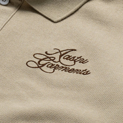 AASTU GARMENT LONG SLEEVE POLO // BEIGE