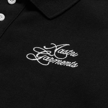 AASTU GARMENT LONG SLEEVE POLO // BLACK