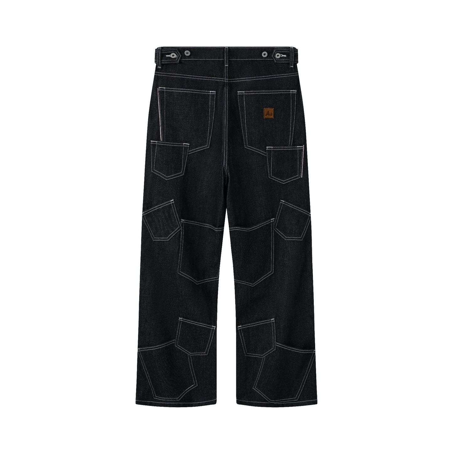 AA RAW DENIM MULTI POCKET PANTS // BLACK