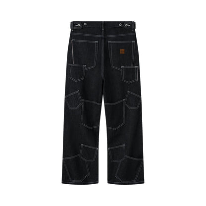 AA RAW DENIM MULTI POCKET PANTS // BLACK